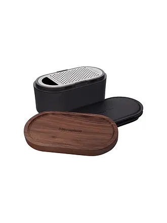 MICROPLANE | Rallador de mano con recipiente Cashmere / Bamboo | grau